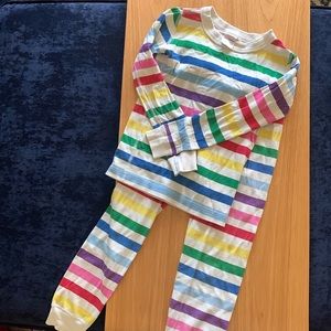 Hanna Anderson Rainbow Striped Pajamas US 5